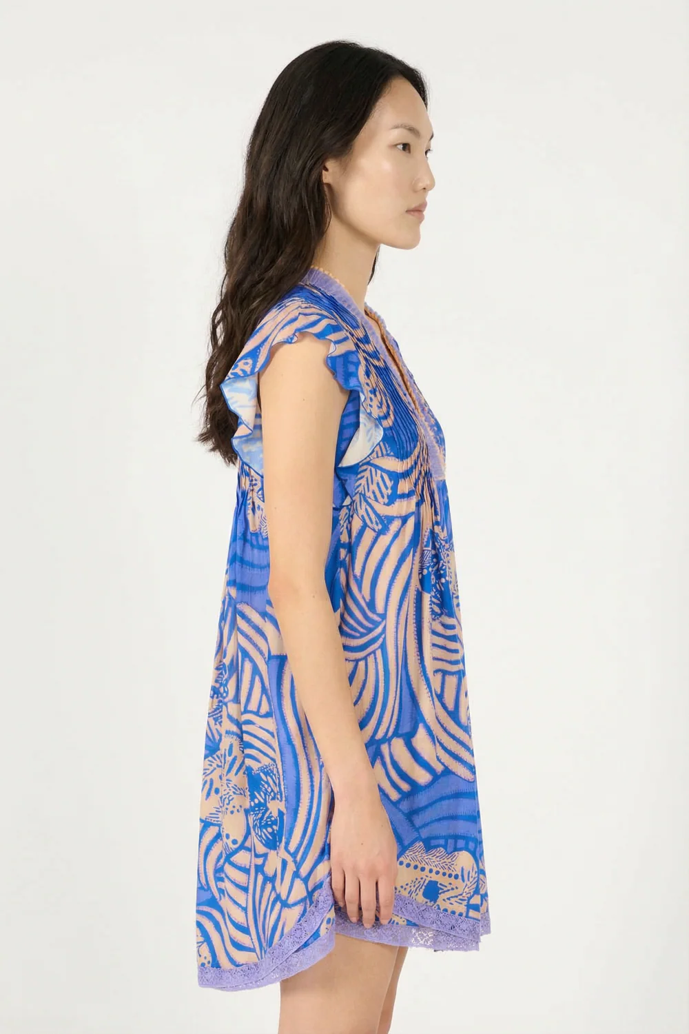 Mini Dress Sasha - Blue Japonism - Image 4