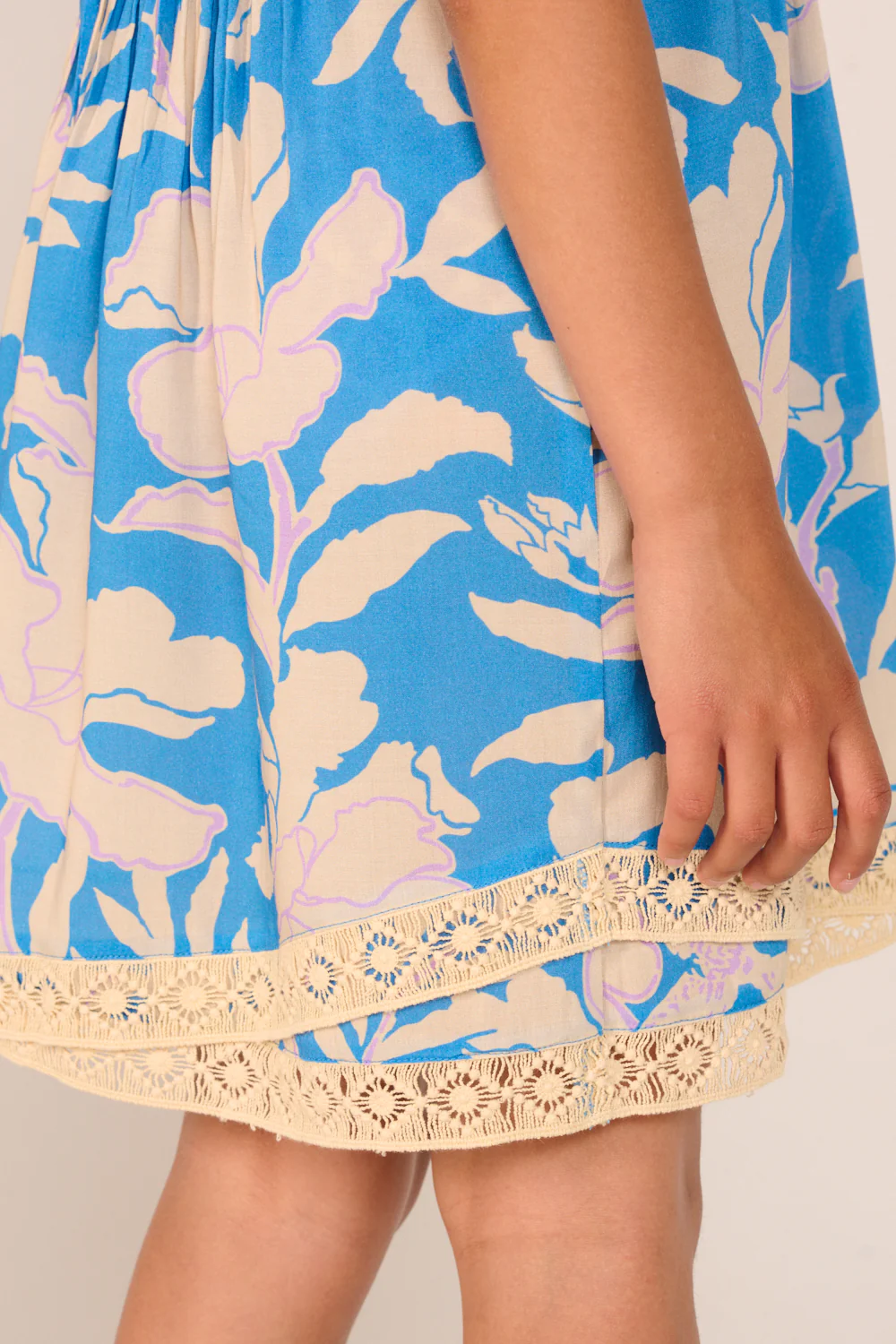 Mini Dress Sasha for girls - Blue Palm Beach - Image 7