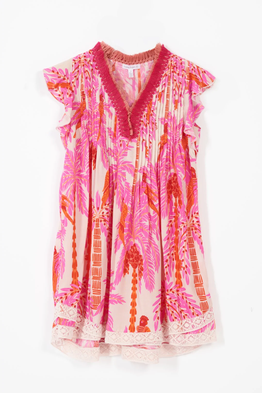 Mini Dress Sasha for girls - Pink Mini Palmrott - Image 2