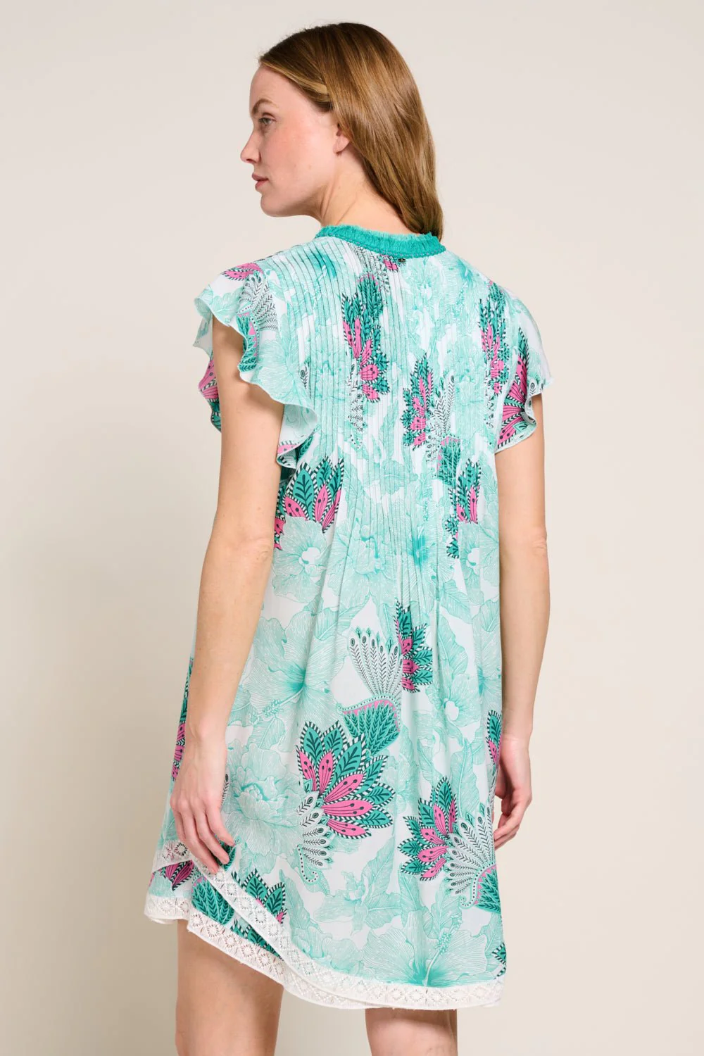 Mini Dress Sasha - Green Padang - Image 4