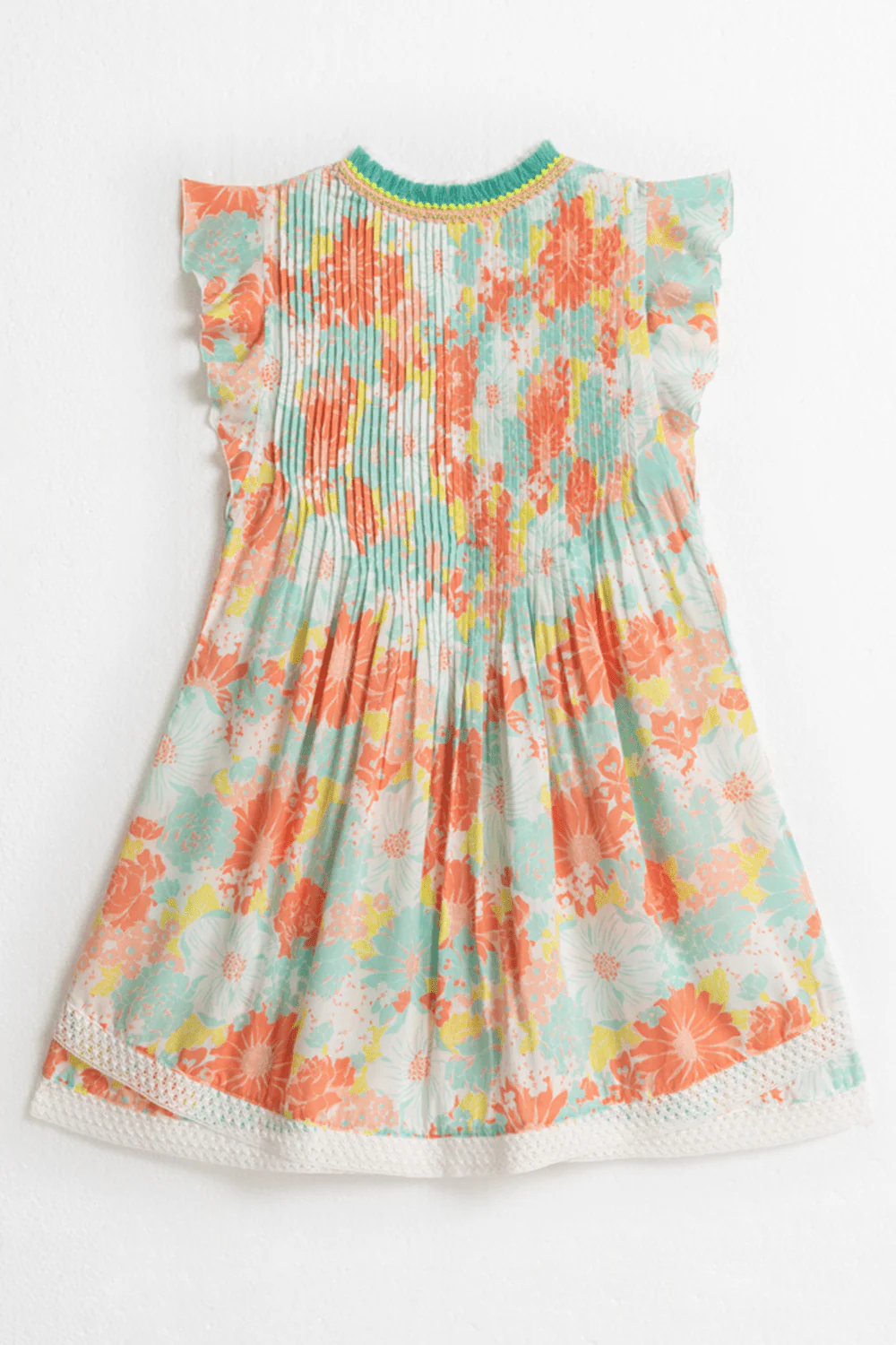 Kids Mini Dress Sasha - Orange Flower Mix - Image 2