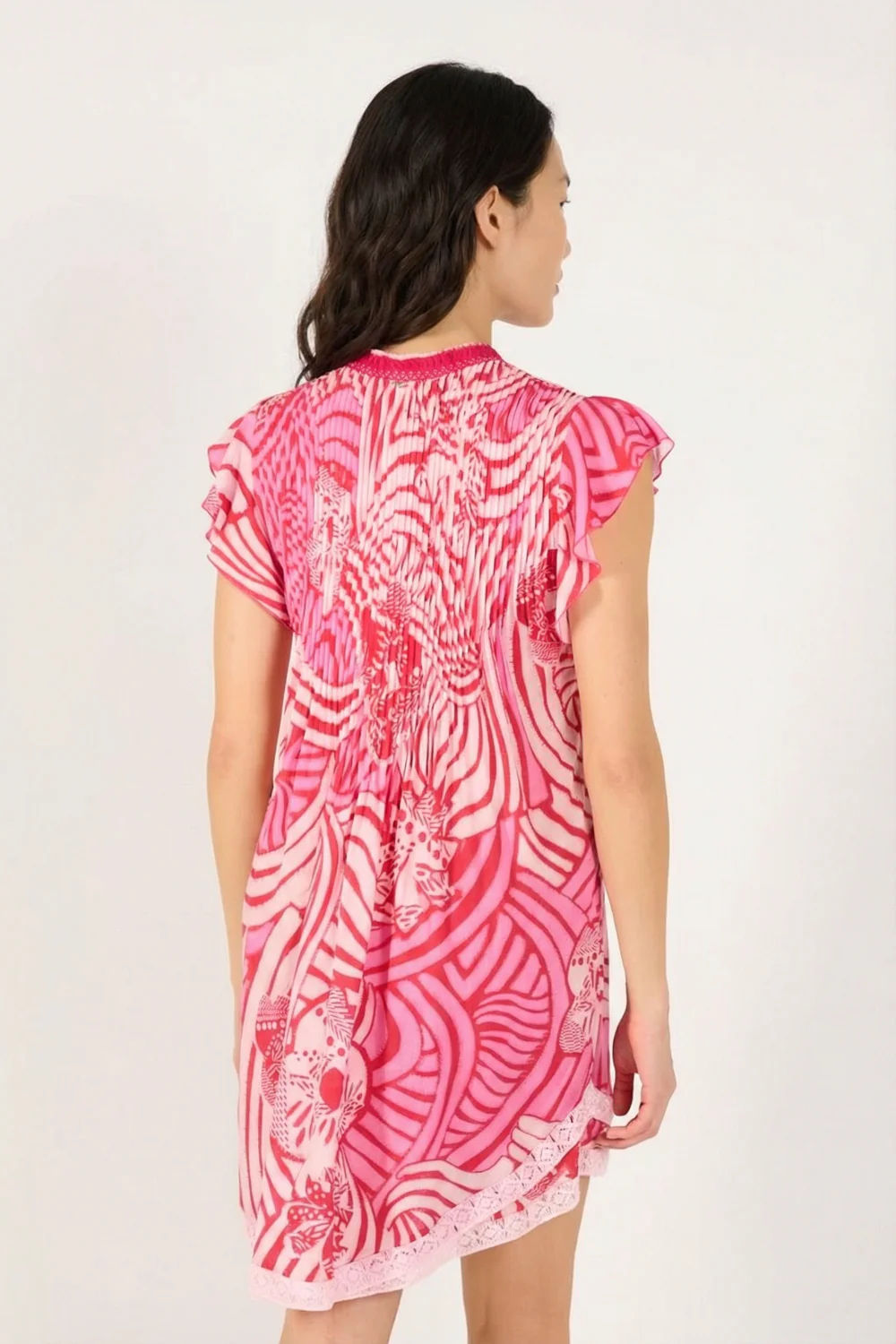 Mini Dress Sasha - Pink Japonism - Image 4