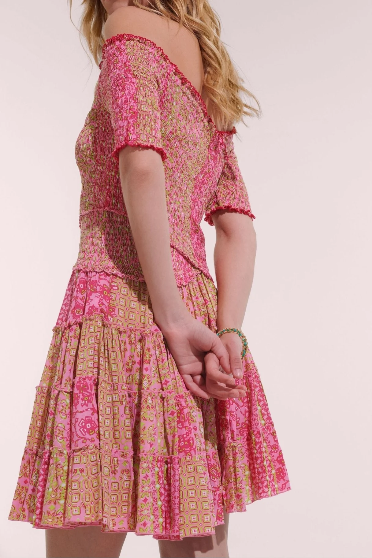 Mini Dress Soledad - Pink Verti Batik - Image 3