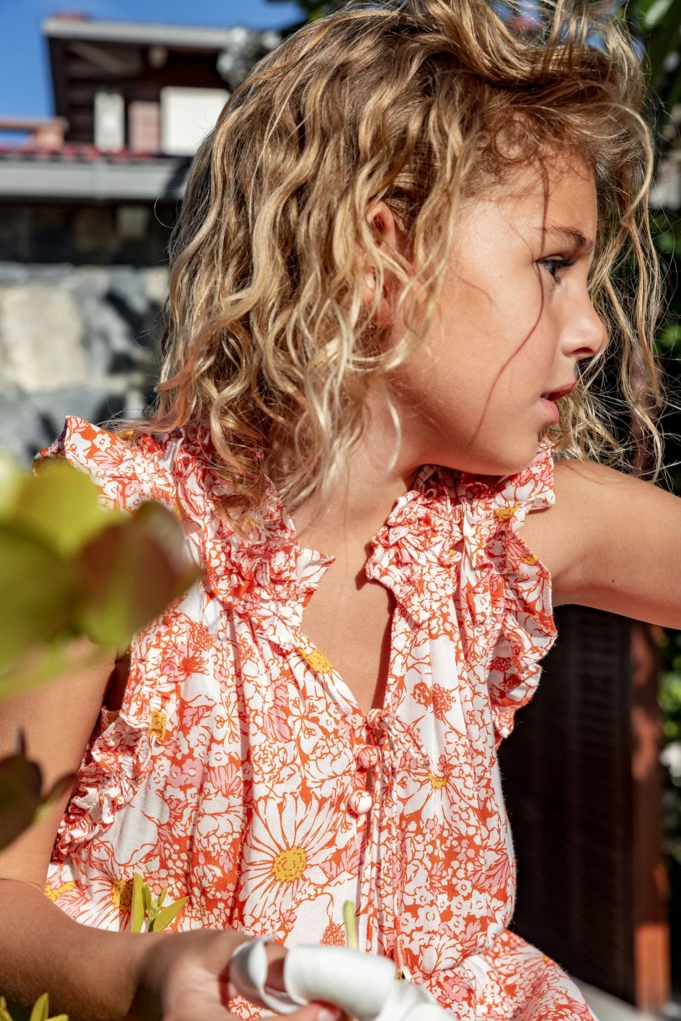Kids Mini Dress Triny - Orange Mid 70'S Garden - Image 3