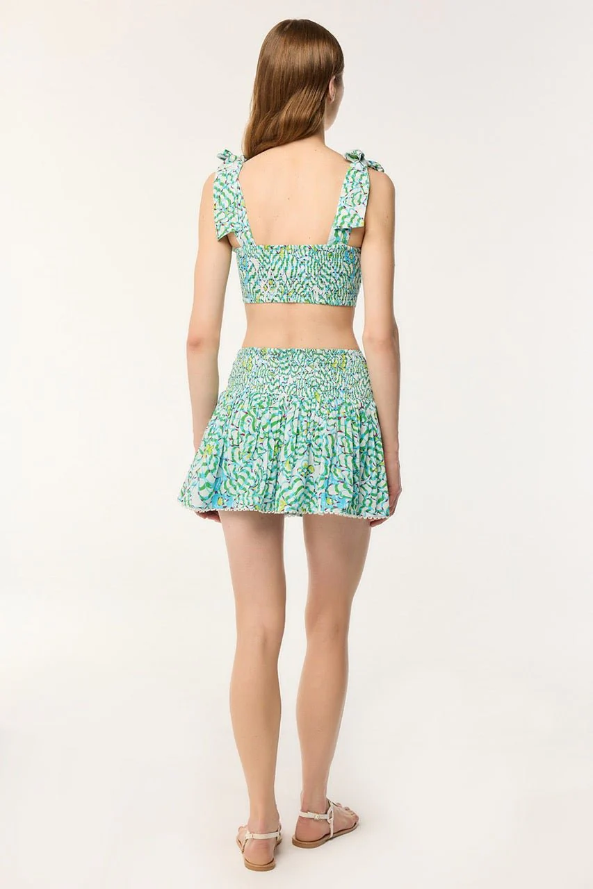 Mini Skirt Colleen - Green Wings Flower - Image 3