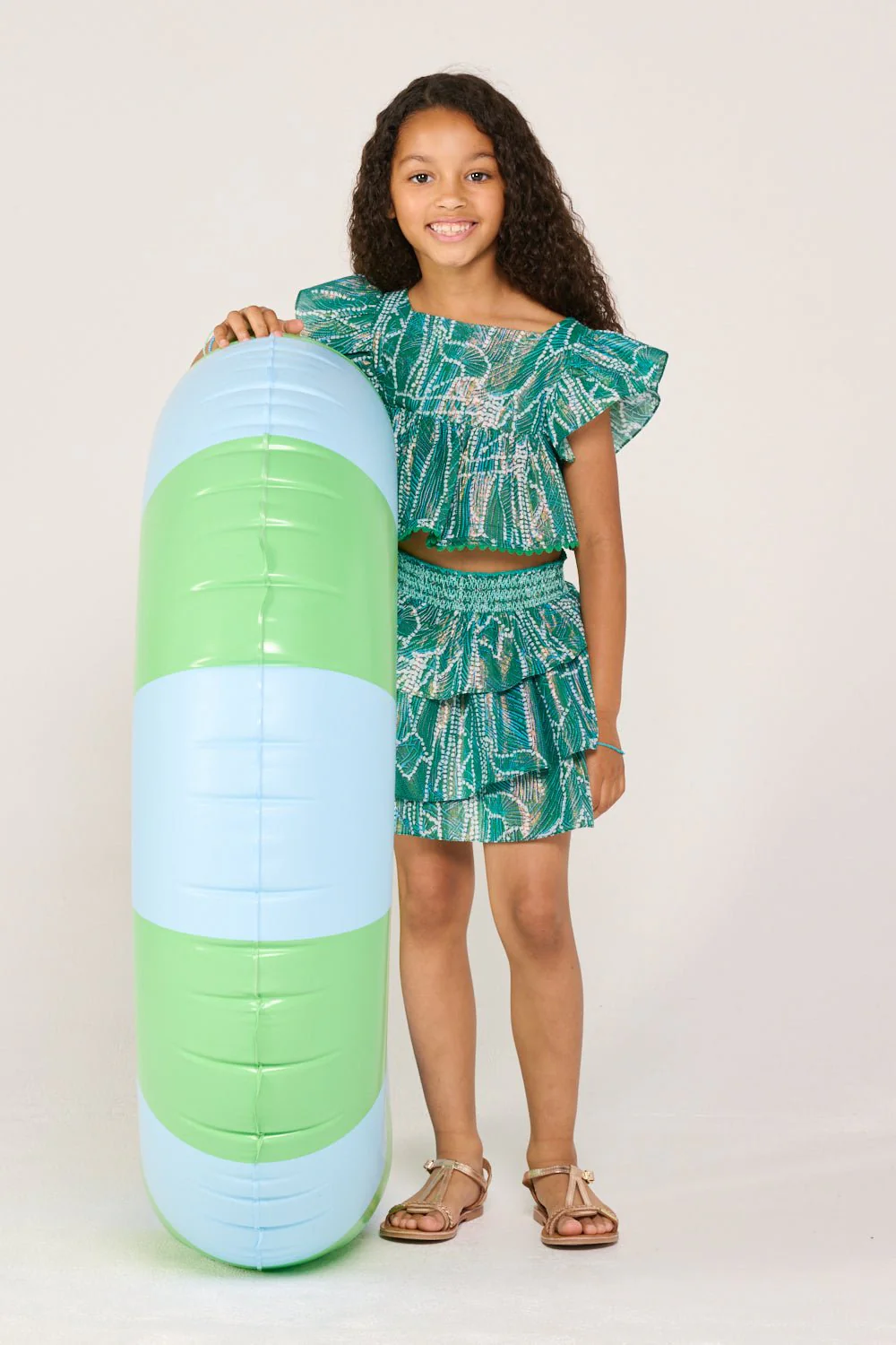 Mini Skirt Lilas for girls - Green Akoya