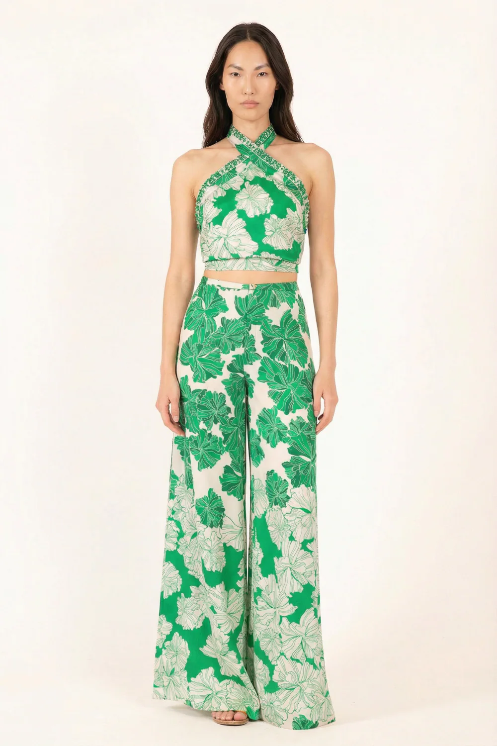 Pant Clea - Green Flower Bunch - Image 2