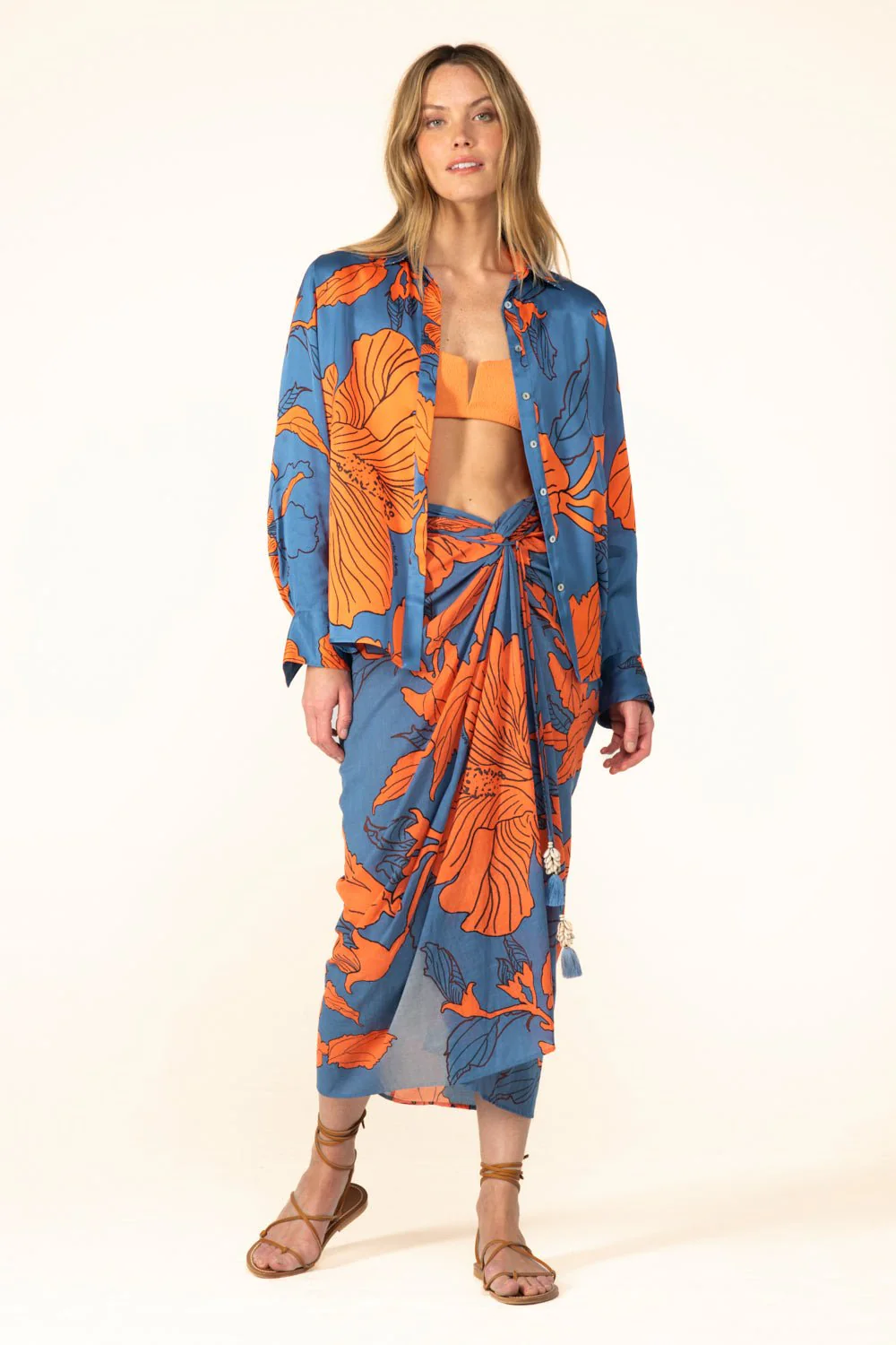Shirt Eileen - Blue Hibiscus - Image 2