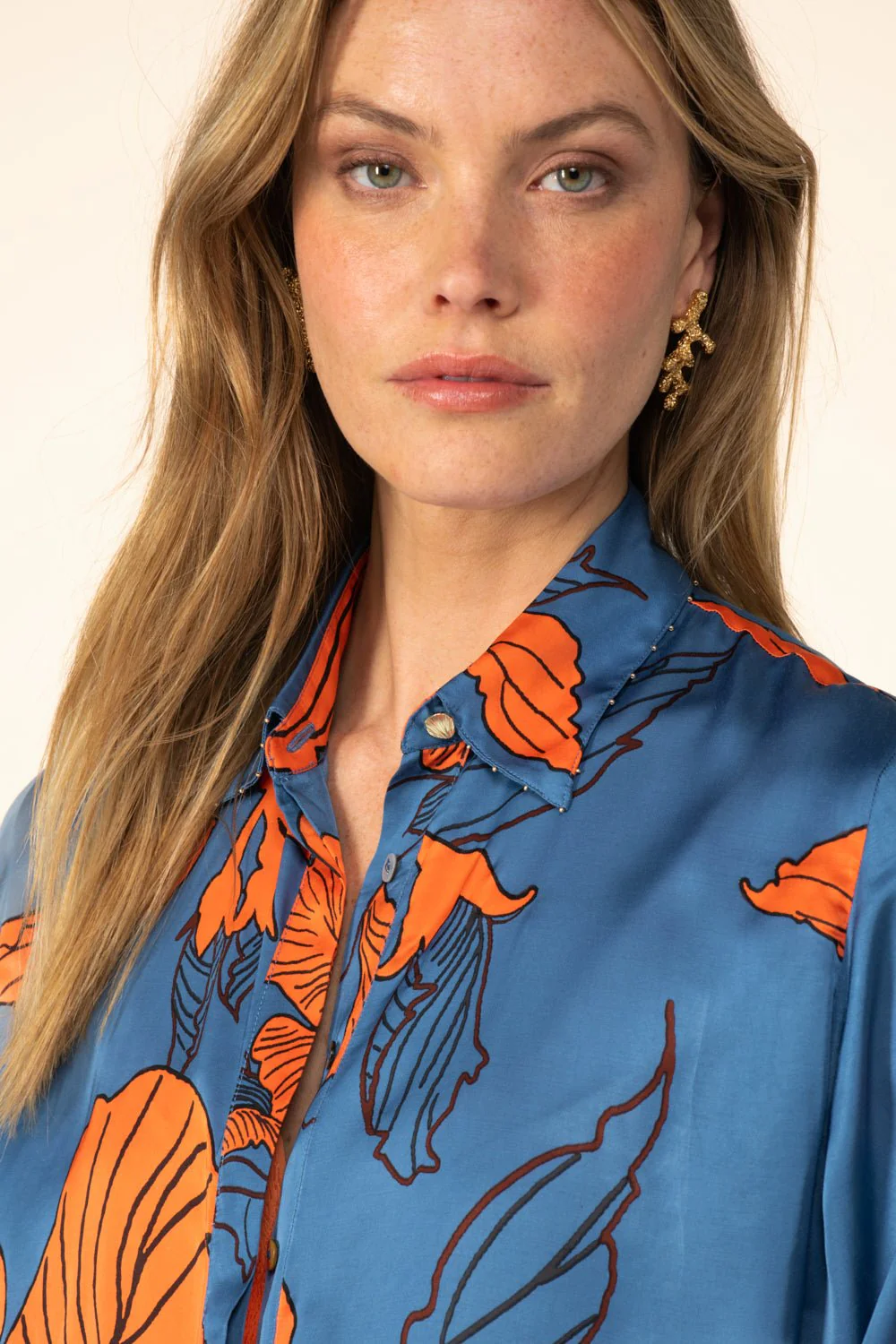 Shirt Eileen - Blue Hibiscus - Image 4
