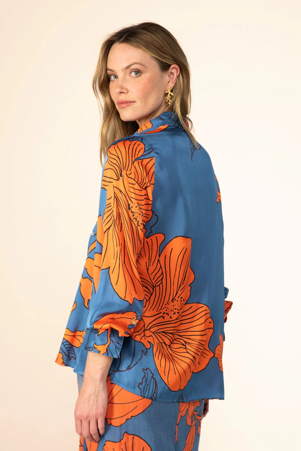 Shirt Eileen - Blue Hibiscus - Image 5