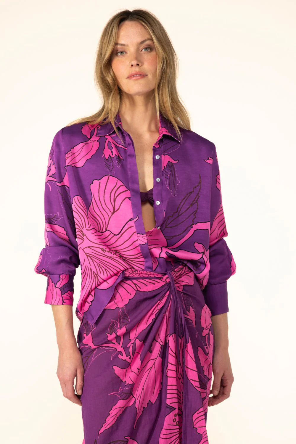 Shirt Eileen - Purple Hibiscus - Image 2