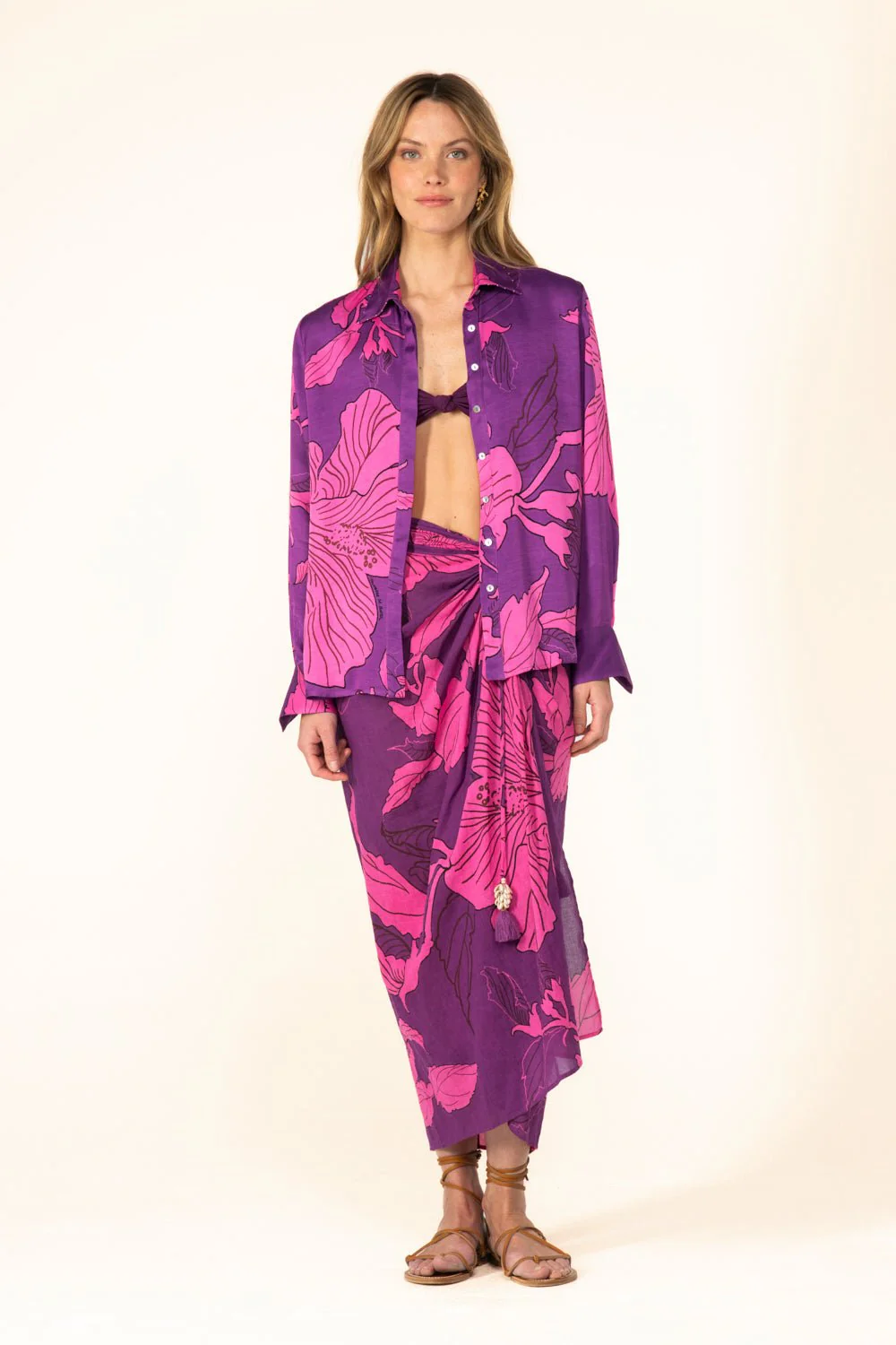 Shirt Eileen - Purple Hibiscus - Image 3