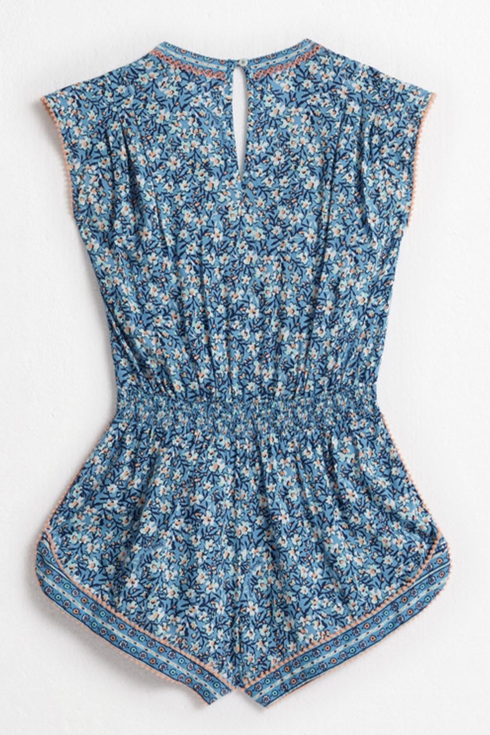 Kids Short Jumpsuit Anaik - Blue Paquerette - Image 2