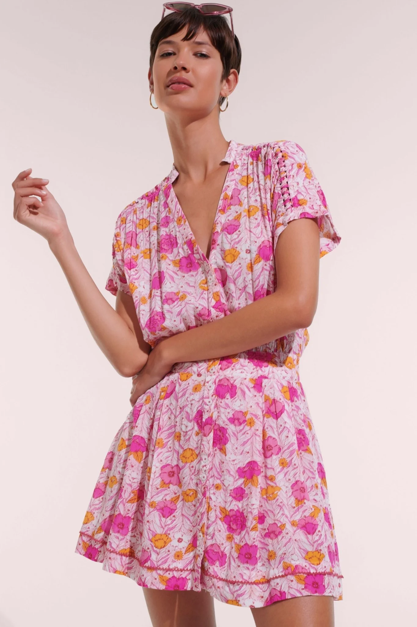 Short Jumpsuit Bora - Pink Petunia - Image 3