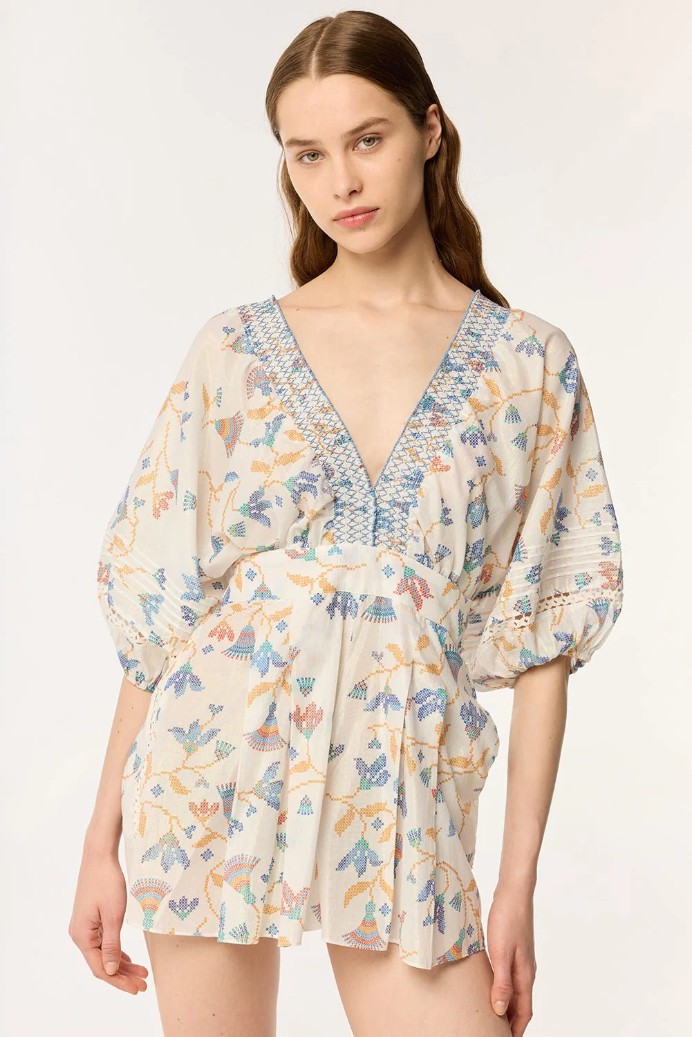 Short Jumpsuit Chantal - Blue Ylang Ylang