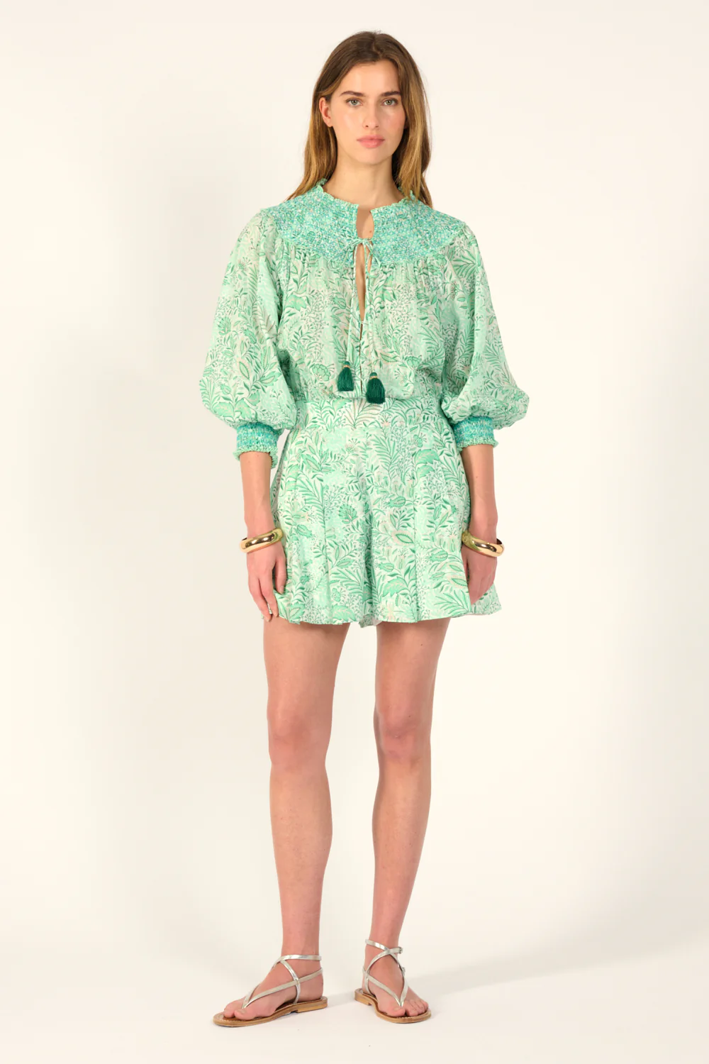 Short Jumpsuit Janna - Green Palmarosa - Image 3
