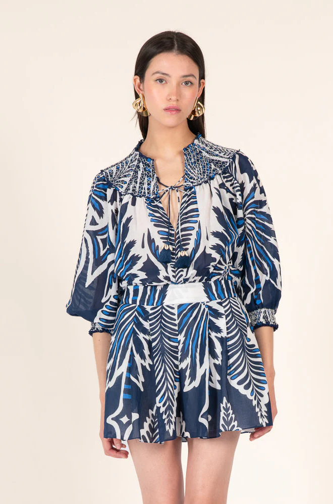 Short Jumpsuit Janna - Navy Cartagena