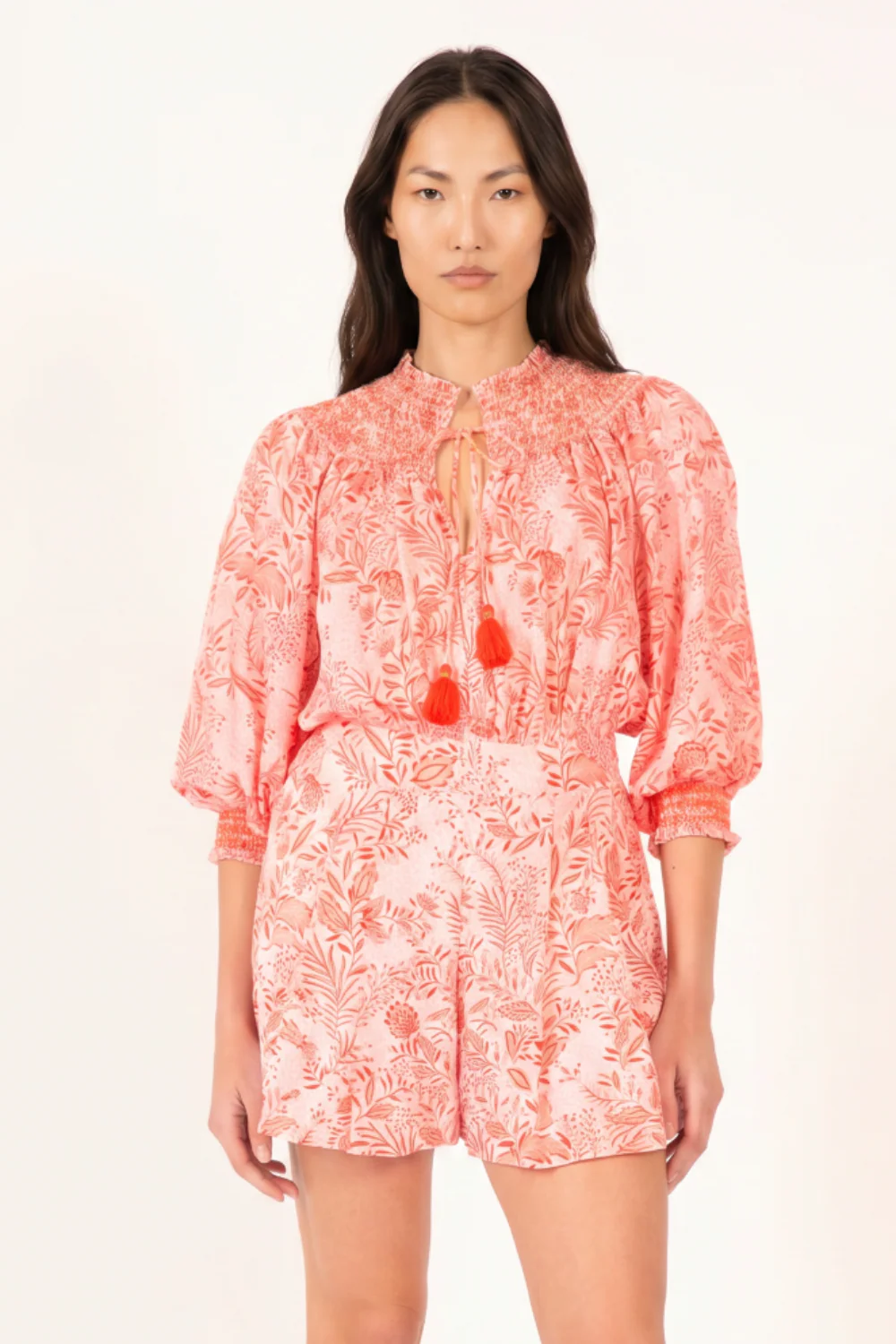 Short Jumpsuit Janna - Orange Palmarosa