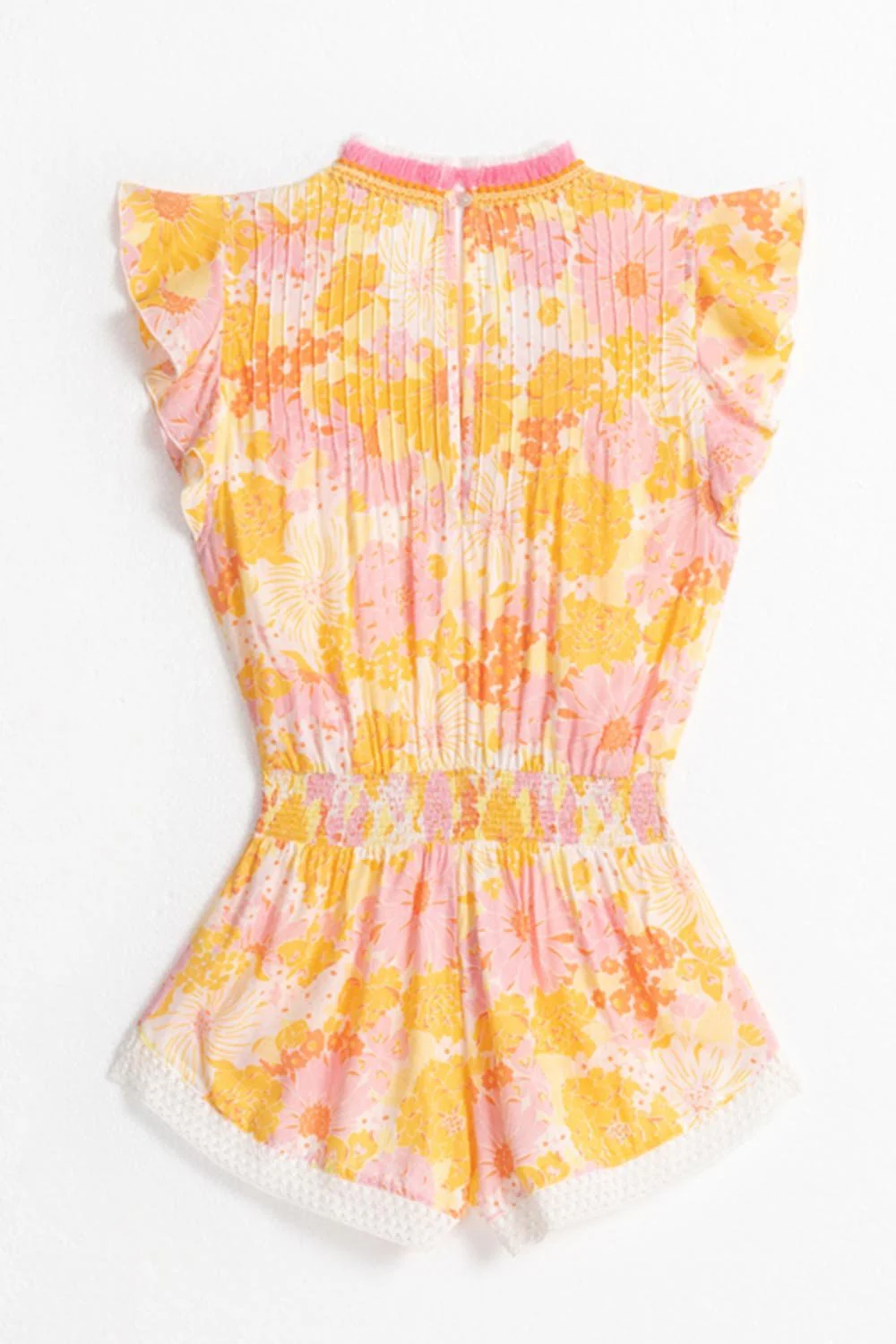 Kids Short Jumpsuit Sasha - Yellow Flower Mix - Image 2
