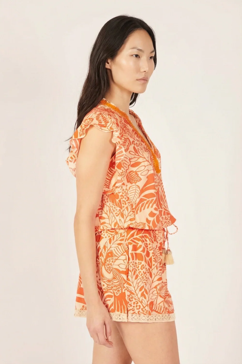 Short Jumpsuit Sasha - Orange Toucan - Image 3