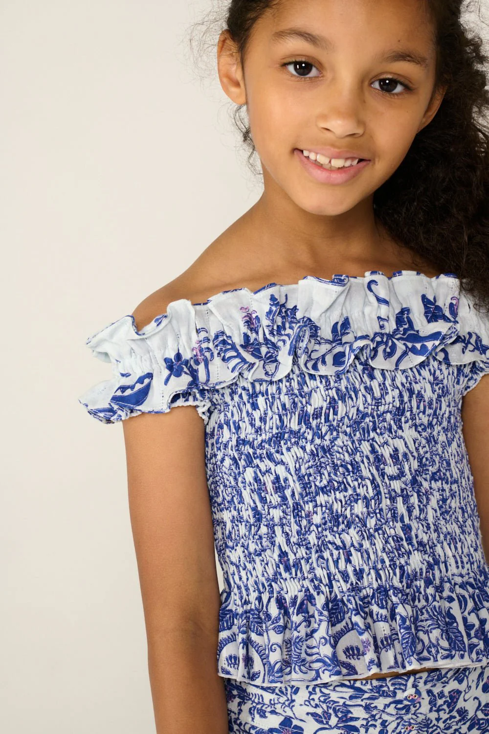 Top Alitza for girls - Blue Tiare - Image 3