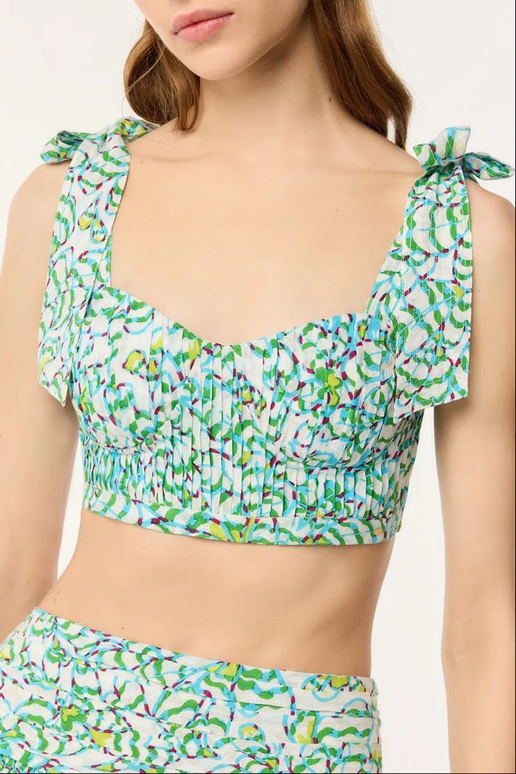 Top Carla - Green Wings Flower - Image 3