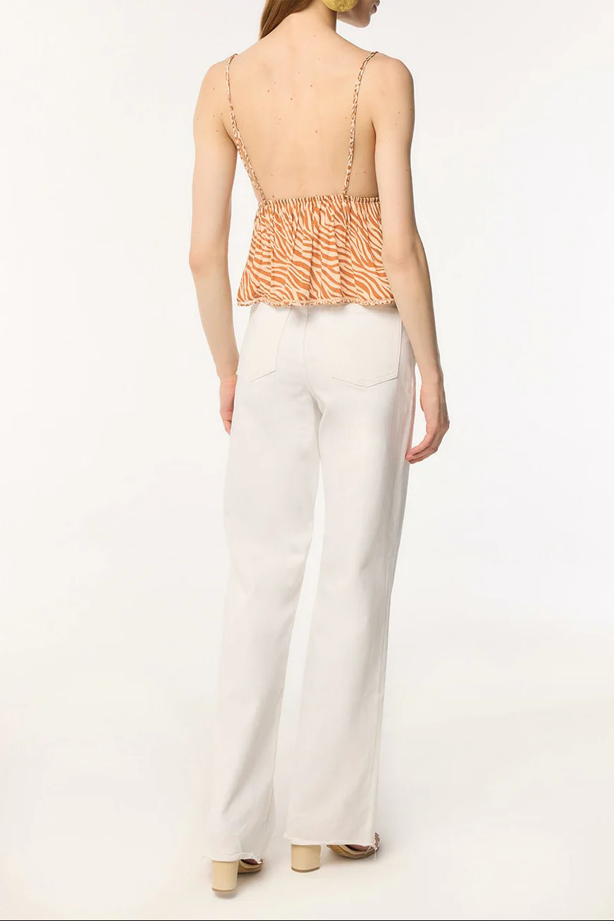 Top Cassandra - Orange Mini Animalier - Image 3