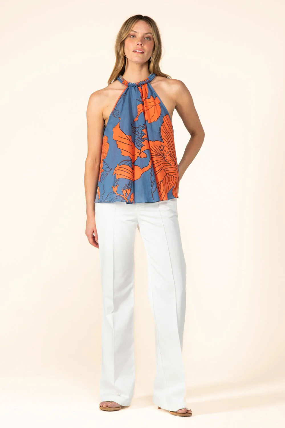 Top Cleo - Blue Hibiscus - Image 3